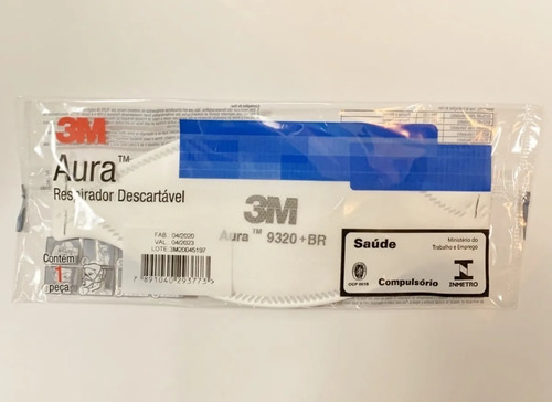 Imagem 3 de 6 de Máscara De Proteção 3m Aura Pff-2 9320 Branca N95 Imediato