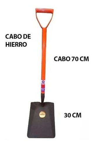 Imagen 3 de 10 de Pala Ancha Forjada Gherardi Original Cabo De Hierro