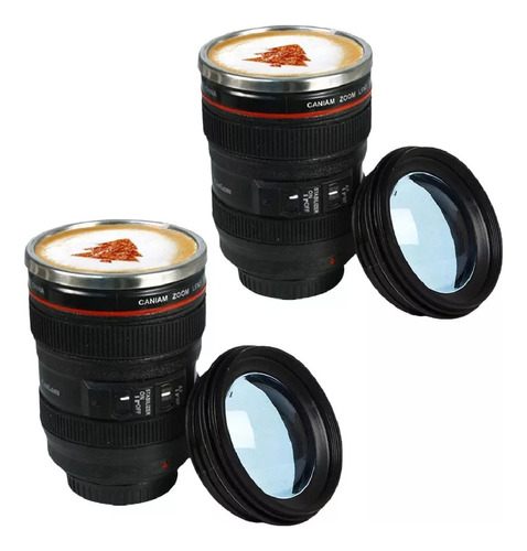 X2 Tazon Mug Diseño Camara Fotografica Taza Lente 350ml