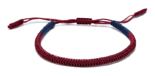 Pulsera Tibetana Budista Unisex Combinada Azul Burdeo