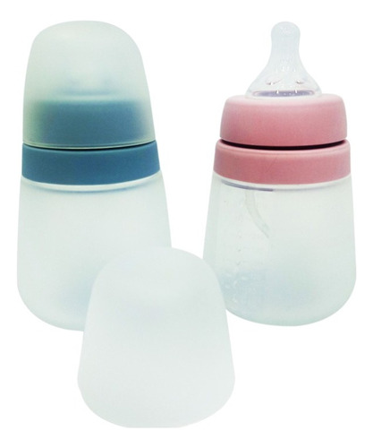 Mamadera De Silicona Colores Pasteles 270 Ml.