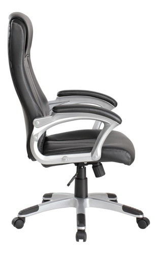 Imagen 3 de 4 de Silla De Oficina Gerencial Presidencial En Cuero Color Negro