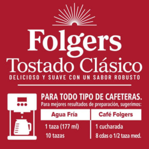 Café Tostado Y Molido Clásico Folgers 816g