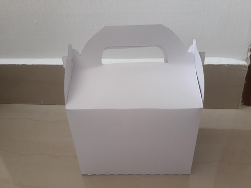 Cajas Feliz Para Delivery En  Cartón Reverso Blanco
