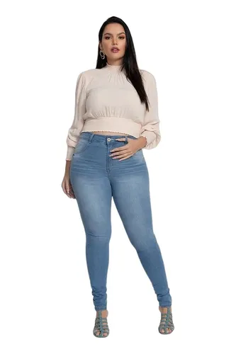 Cal a Biotipo Jeans Feminina Skinny Plus Size Parcelamento sem juros