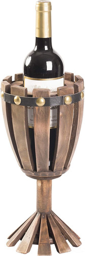 Copa De Vino De Madera En Forma De Vendimia Decorativa Sola