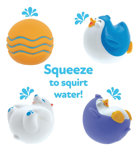 Juego De Baño Nuby Pingüino Con 4 Chorros Para Bebés