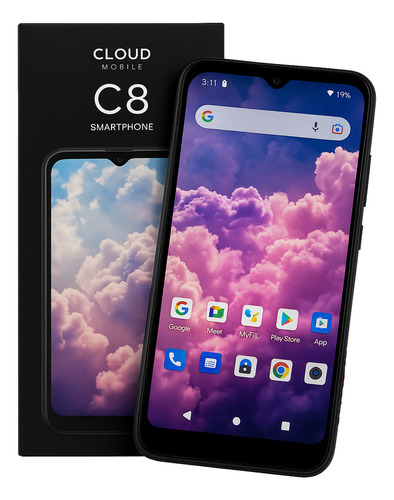Smartphone Cloud Stratus C8 32gb 6gb Ram (3+3) Dual Sim Libre 4g Android 13 Pantalla 6.5 5000mah Negro