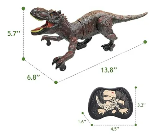 Juguete Dinosaurio Rc Para Niños 3-12 Años, T-rex Robot Elec
