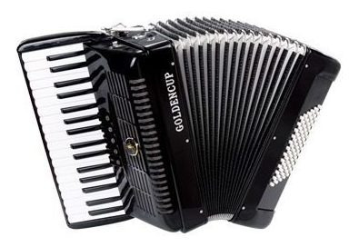 Acordeon Goldencup 34 Teclas 60 Bajos 5 Registros Negro