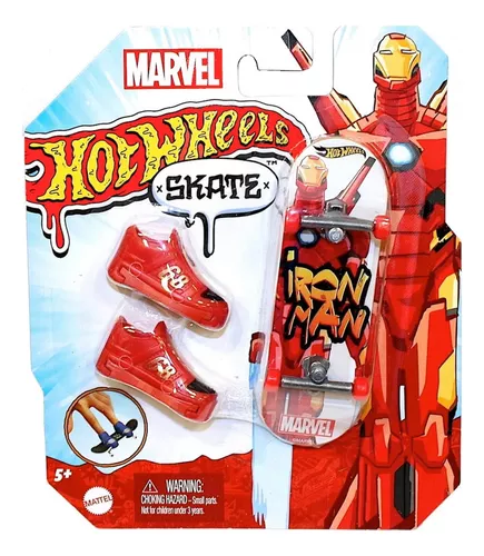 Skate de Dedo Hot Wheels | Capitão Marvel - Skate e Tênis - Mattel