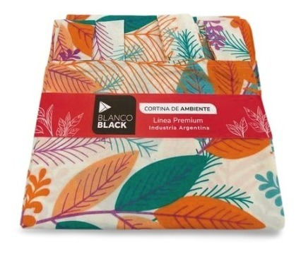 Cortina De Cocina Estampada Blanco Black