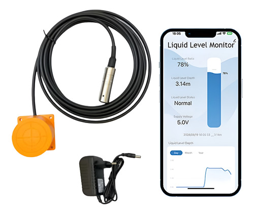 Medidor De Nível De Água Com Sensor E Transmissor Sem Fio