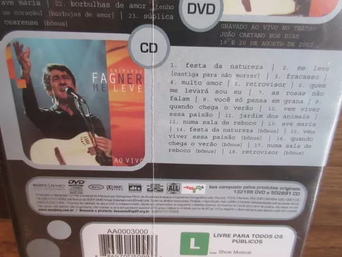 Raimundo Fagner - Me Leve ao Vivo DVD (Novo/Lacrado)