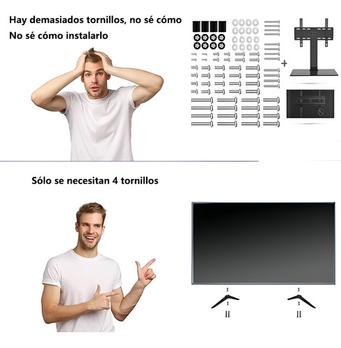 F Soporte Para Tv Patas De Mesa Para 32 A 55 Pulgadas