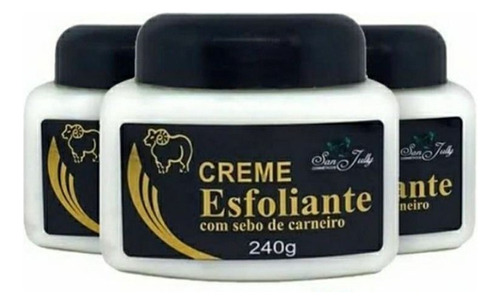 Creme Esfoliante Com Sebo De Carneiro San Jully - 240g