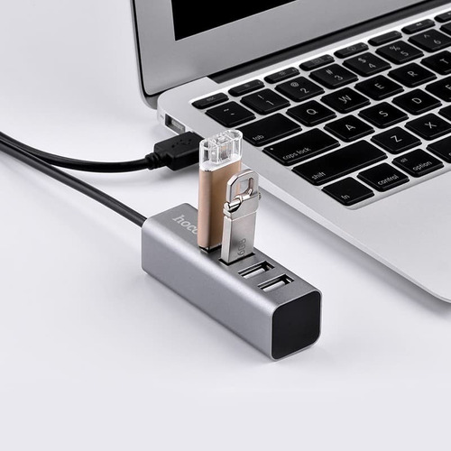 Adaptador Hub 4 Puertos Usb 2.0 Carga Y Datos Marca Hoco