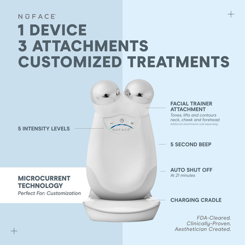 Kit De Dispositivos Faciais Nuface Trinity Microcurrent Com