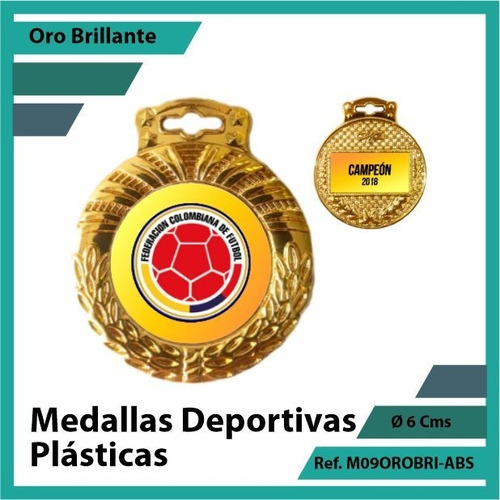 Medallas Para Niños De Portalogo En Oro Plasticas M09oro