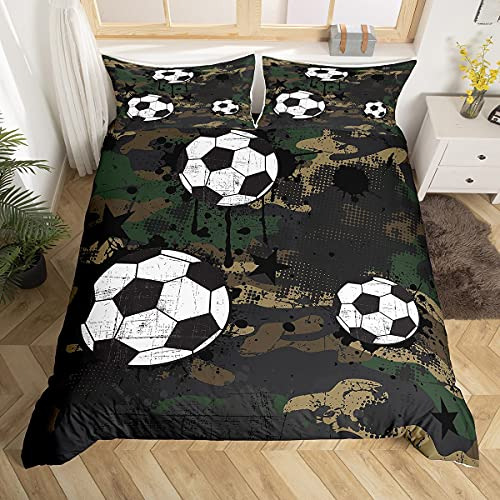 Funda De Comforter Camuflaje Juego De Ropa De Cama Balã...