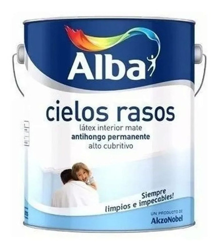 Pintura Antihongo Interior Alba Latex Cielo Raso X 4 Lts