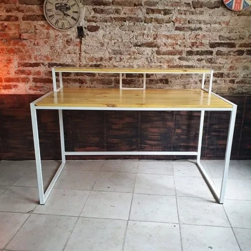 Mesa Escritorio Industrial 145x75x70 Alzada Hierro Madera