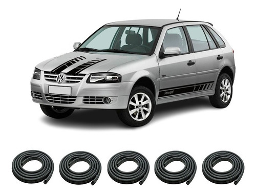 Vw Gol 5 Power 2009 Burletes Kit 4 Puertas+baul Rapinese Xxy