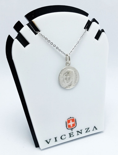 Medalla Santa Claudia - Plata - Cadena + Grabado - 18mm