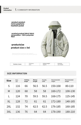 Chaqueta Acolchada De Algodón Cálido Con Capucha Y Forro De Grafeno Para Hombre