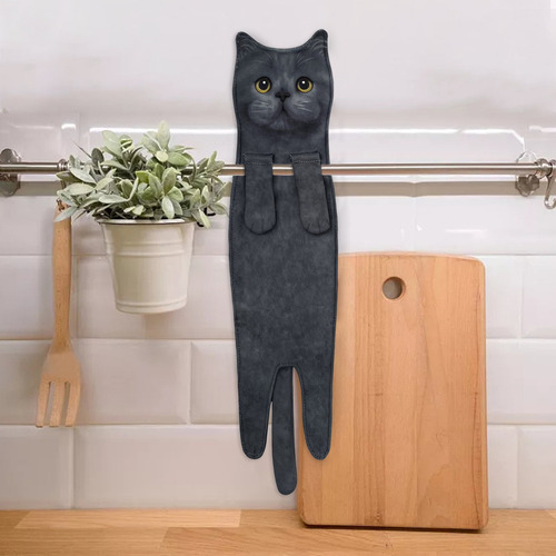 Toalla De Mano Para Baño Y Cocina Con Diseño De Gatos