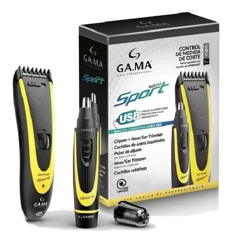 Imagen 8 de 11 de Cortadora De Pelo Gama Gc542 + Afeitadora Trimmer Gnt512 Usb