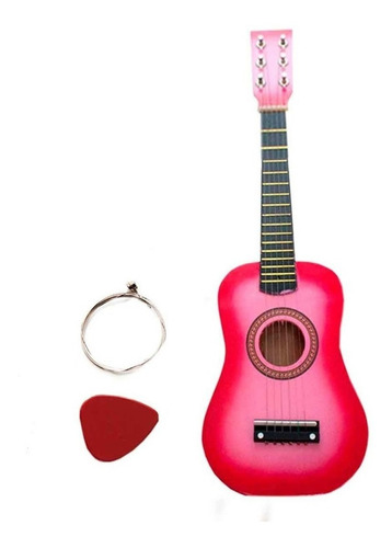 Mini Violão Palheta Crianças Infantil Acústico Corda Em Aço