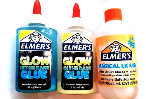 Kit De Slime (activador + 2 Adhesivos Glow In The Dark)