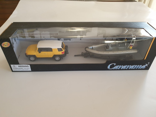 Vehículos En Miniatura, Fj Cruiser Con Lancha Y Carro 