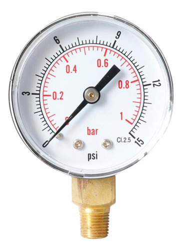 Manómetro, 1/8 Bspt , 0-15psi, 0-1bar, Adecuado Para