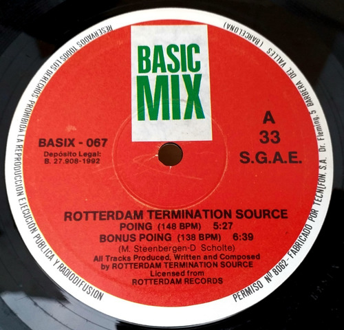 Rotterdam Termination Source - Poing - Maxi 1992 House (Usado)