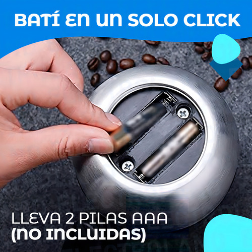 Taza Térmica Magnética Automática Batidora Recargable Café Blanco