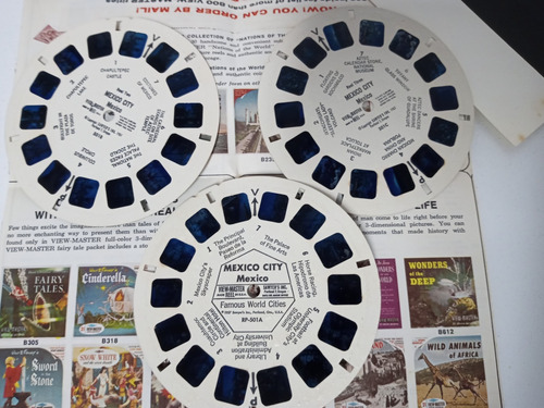 7k Ciudad De Mexico 03 Discos Para View Master Año 1966