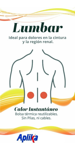 Almohadilla Lumbar, Calor Instantáneo- Ciática- Cólico Renal