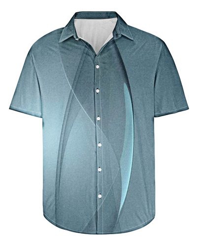 Blusa Casual S Con Cuello De Alta Calidad Con Botones Estamp