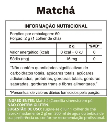 Matcha Em Pó (125g) Ocean Drop