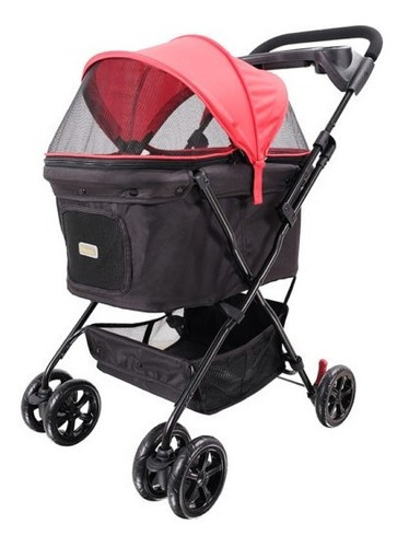 Imagen 3 de 9 de Coche Mascota Paseo Ibiyaya Easy Strolling Buggy Rouge 20 Kg