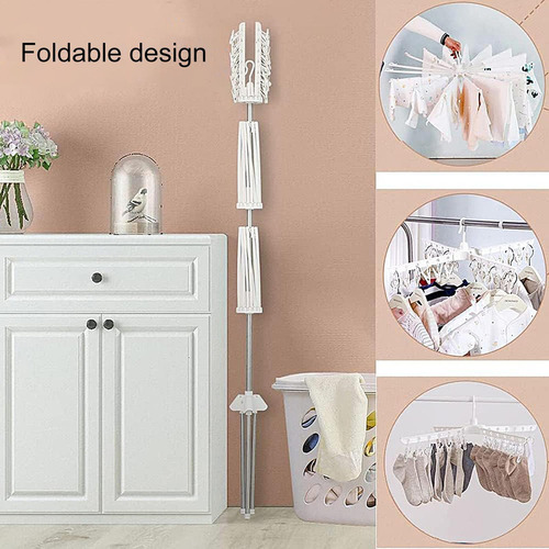Tendedero Plegable Con Clips Tendedero Ajustable Con Rotació