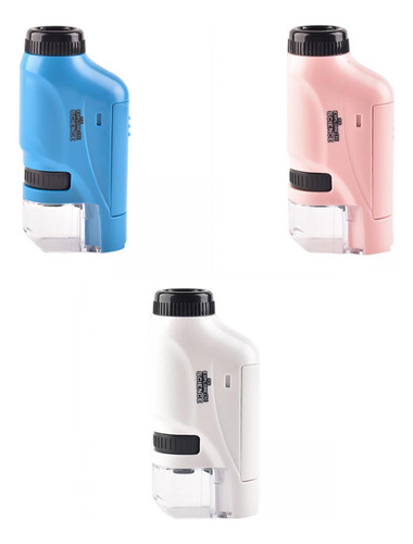 Mini Microscopio De Mano De 3 Piezas Con Luces Led Para La
