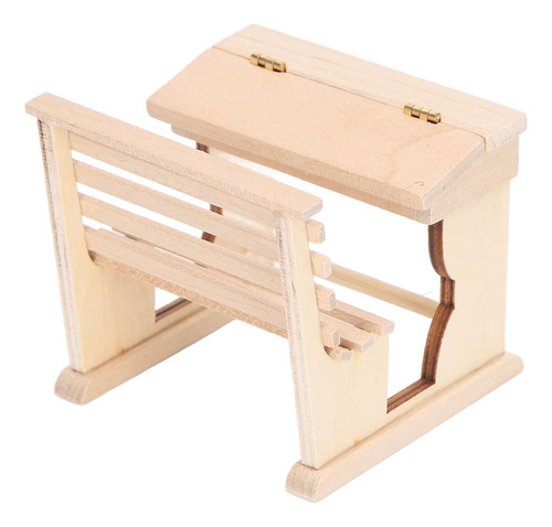 Silla De Escritorio Escolar Tiny Wood 1:12, Casa De Muñecas