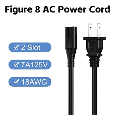 Cable De Alimentación Ac De 3 Pies (paquete De 2), Cable De