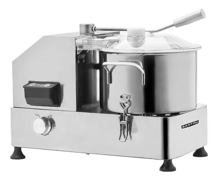 Procesadora Industrial Santini 950W 6L Acero Inoxidable Plateado