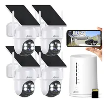 Comprar Anran Nvr Kit4 Solar Camaras De Seguridad Wireless Inalambrico Vigilancia Kit 4mp Con 64gb Sd