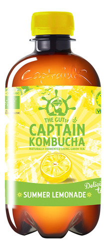 Kombucha Orgánica Limonada Gutsy Captain 400 Ml