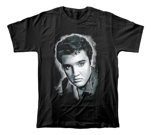 Camiseta Algodón Peinado Estampado Cantante Elvis Presley